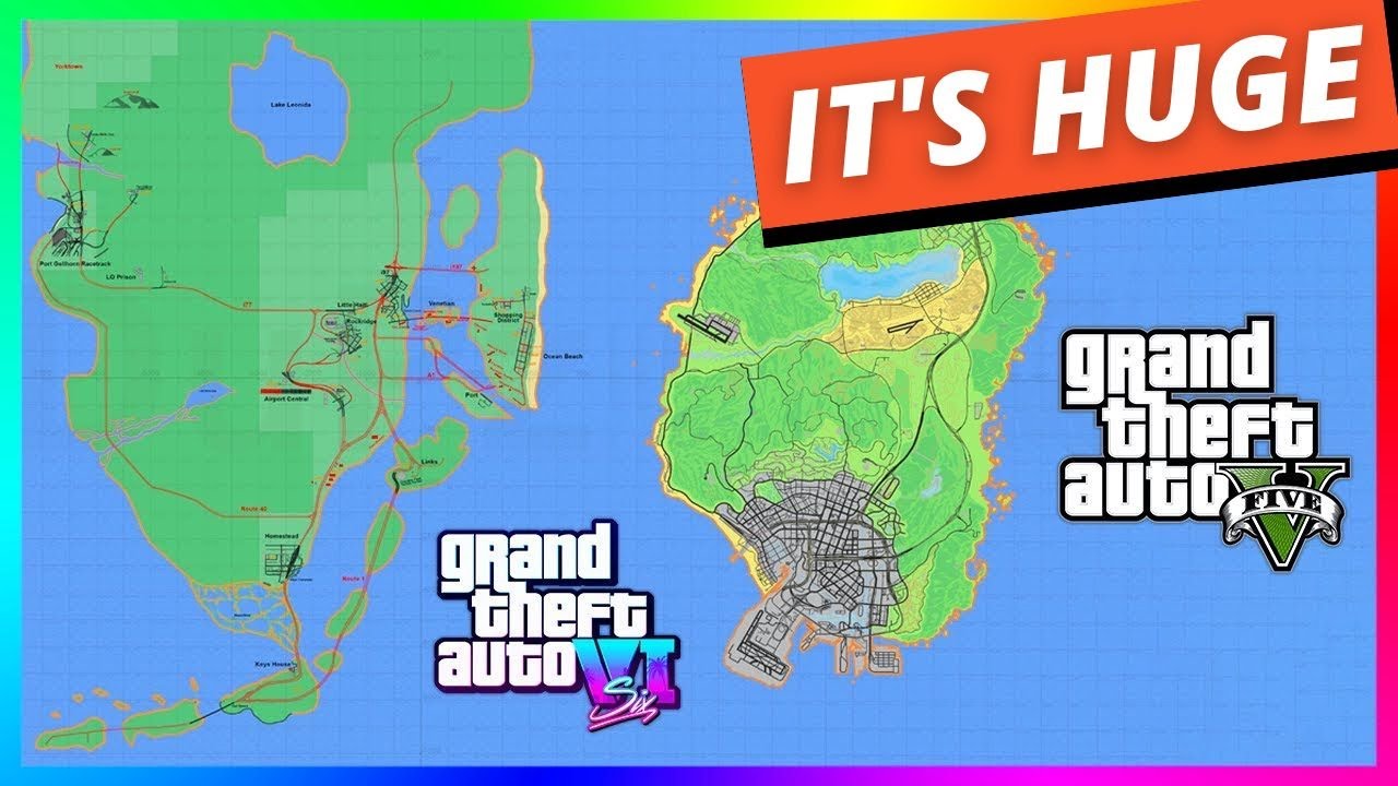 Alleged GTA 6 Map Size Vs GTA 5 Looks Amazing And Fan Hype Explodes