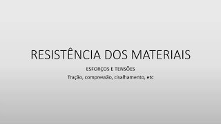 Cap. 2 - Esforços e Tensões