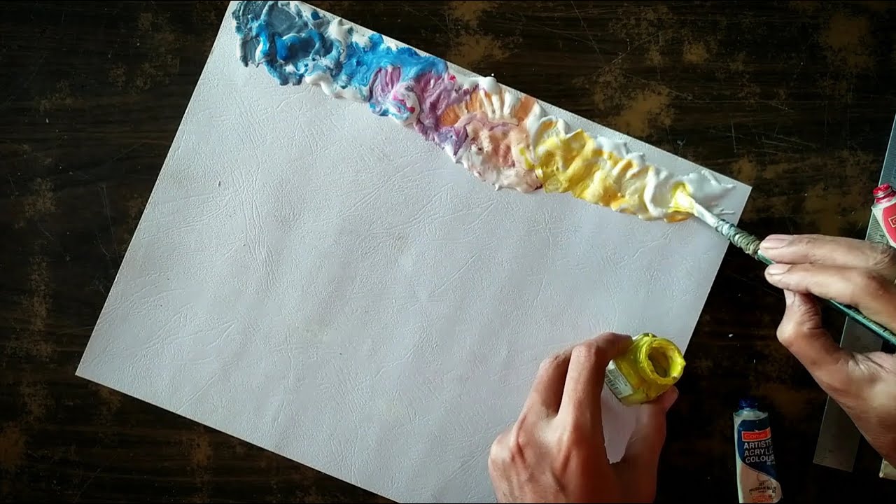 Acrylic Landscape Painting | Easy Sunset Painting | Acrylic Painting For Beginners