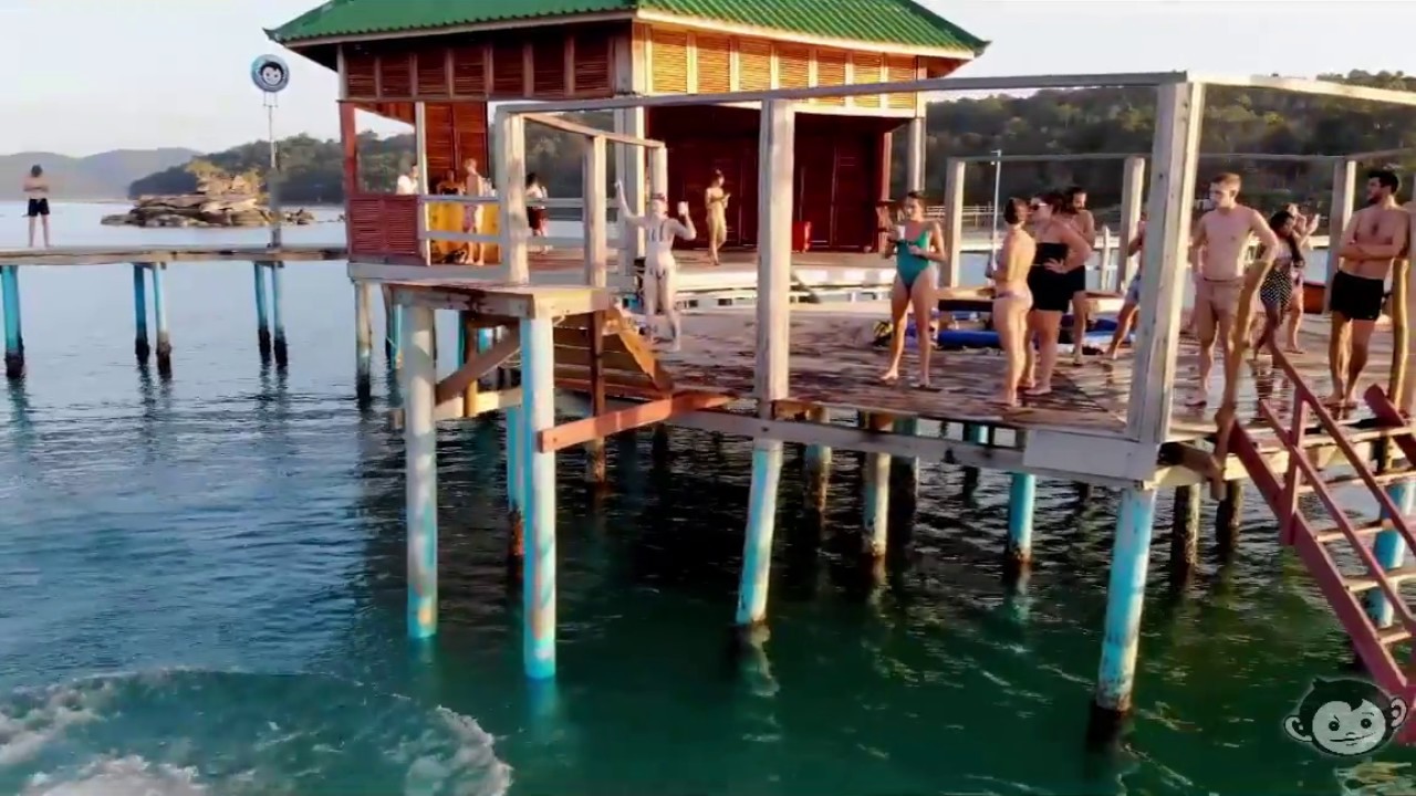 Must See Pier Bar With Inflatables Mad Monkey Hostel Koh Rong