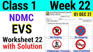NDMC Class 1 EVS Week 22 Worksheet 22 (1/12/21) || worksheet 22 Class 1st evs week 22 solution