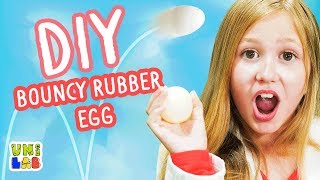 Make Your Own DIY Bouncy Rubber Egg | UniLab | UniLand Kids