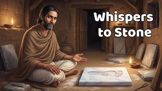Whispers to Stone - Soft Pastel Airbrush Style.