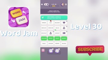 Word Jam Level 30 Walkthrough | Step-by-Step Guide 🧠 | SolutionGuruji
