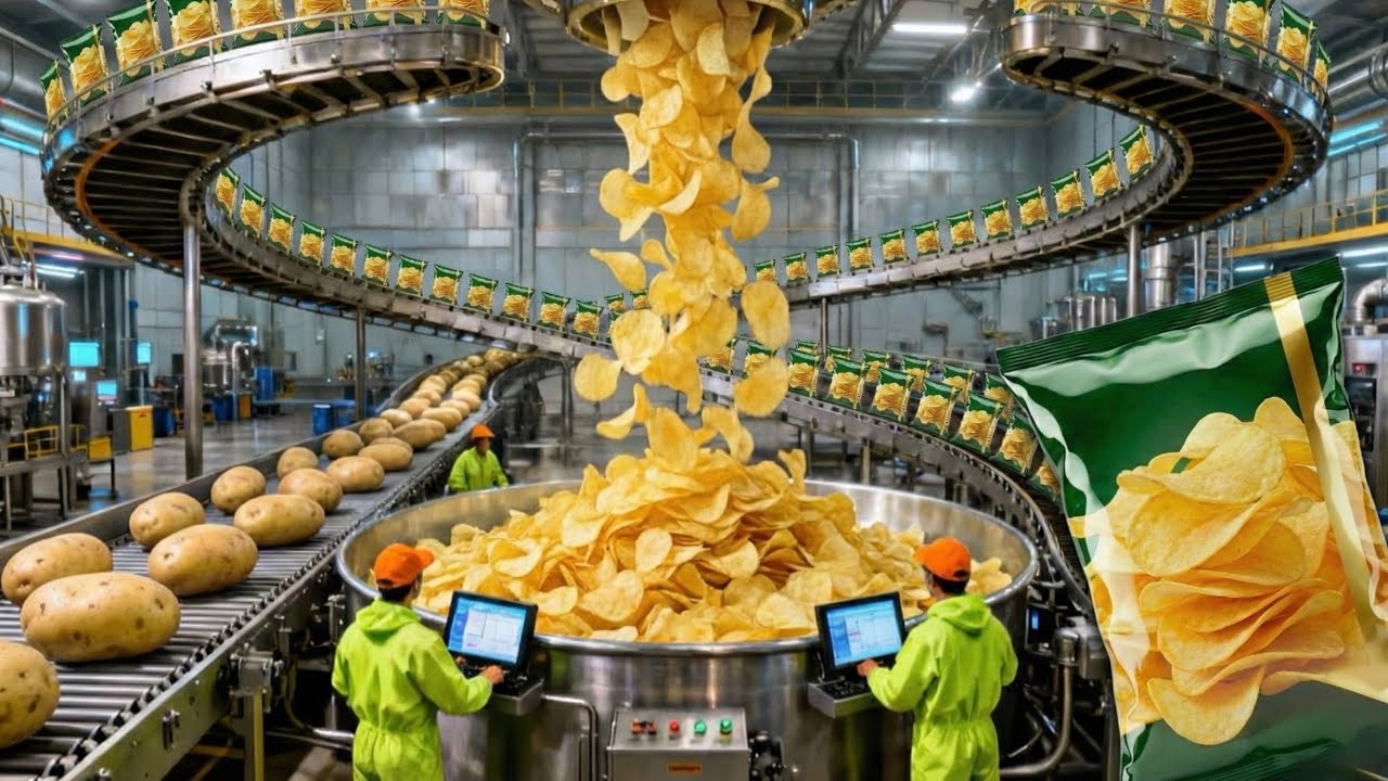 Inside a Potato Chips Factory | Non- Stop Production Line