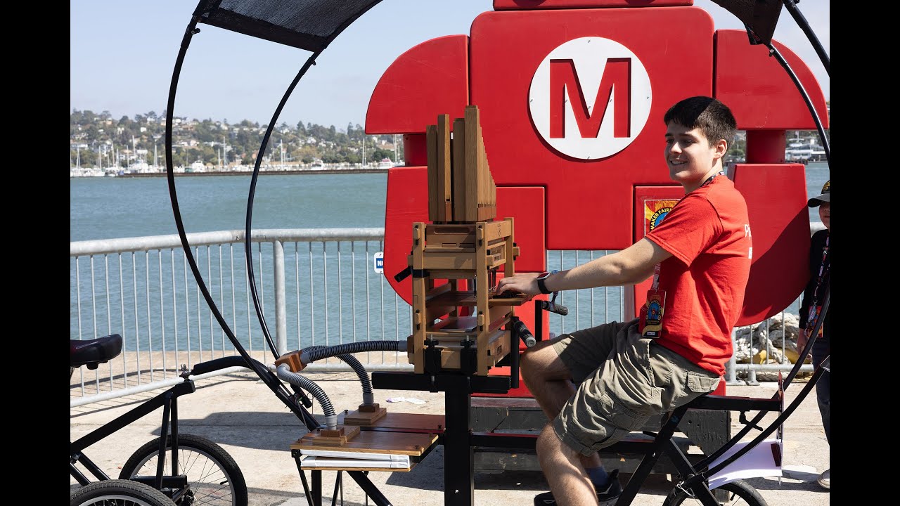 Bay Area Maker Faire 2025 - Organ Bike time lapse