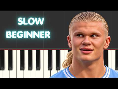 Haaland Song (Ha Ha Ha) - BEGINNER Piano Tutorial