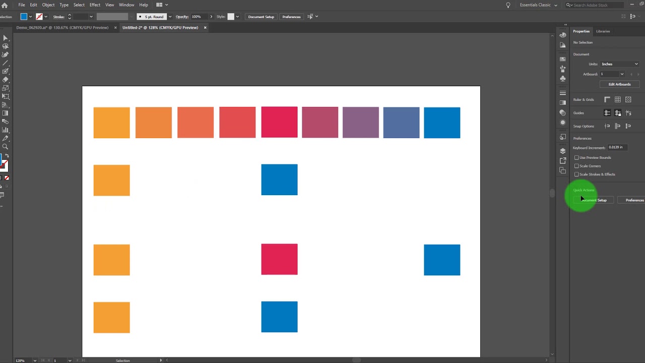 Create Color Schemes Using the Blend Tool Illustrator CC - YouTube