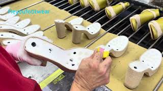 How Handwoven Raffia Platform Sandals Are Made | Shoe Factory Production