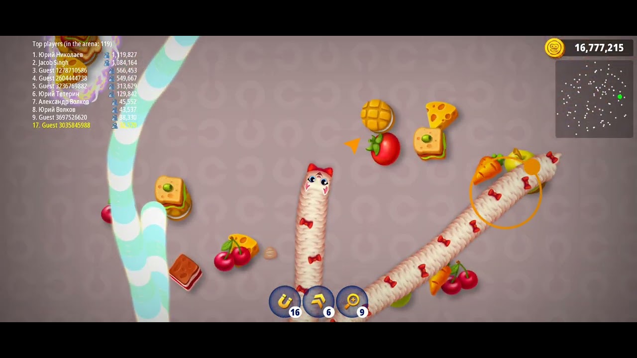 Worms zone. io game play 