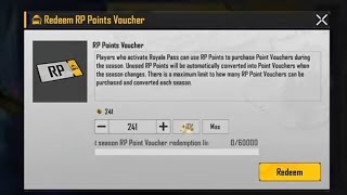 New Redeem Rp Points Voucher Full Guide Pubg Mobile - Bgmi Redeem Rp Points Voucher Free Items screenshot 1