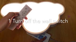 LIUNIAN Cloud Ceiling Lamp Video Tutorial—— Remote control pairing, unpairing, video tutorial