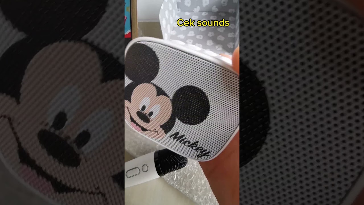 unboxing test sounds my mickey bluetooth speaker microphone 