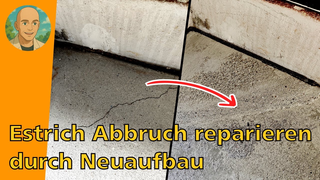 Estrich Ausbruch reparieren durch Neuaufbau