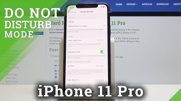 How to Enable Do Not Disturb Mode in iPhone 11 Pro - Customize DND Mode