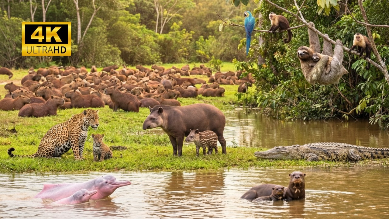Amazon Treetop Stillness: Relaxing Toucans & Pure Nature Sounds | 4K No Music ASMR