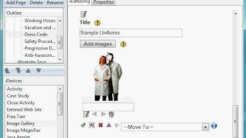 Online NEO using eXe: the Image Gallery iDevice