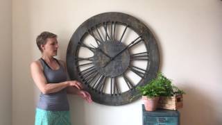 Shabby Chic Grey - Rustic Statement Clock