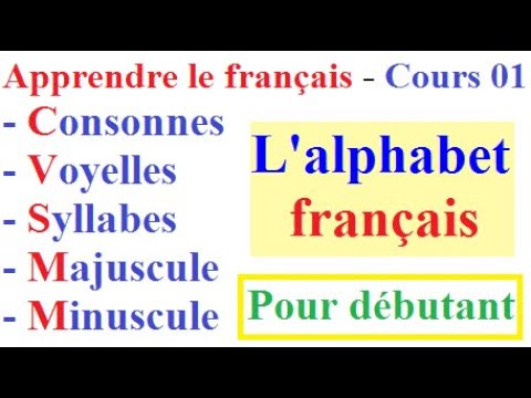 Apprendre la langue française : Cours 01 - L'alphabet français