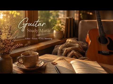 Guitar study music - Calm guitar instrumental with cozy guitar ambience for morning focus