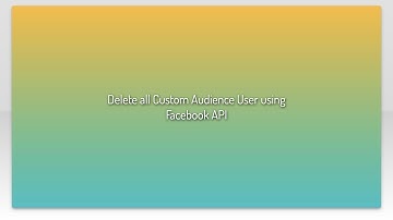 Delete all Custom Audience User using Facebook API