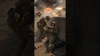 Combat Medic Runs Into Fire to Save a Soldier #Military #army  #Battlefield #Survival #shorts