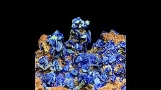 Vidéo: Azurite, M'SSici, Maroc, 196 g