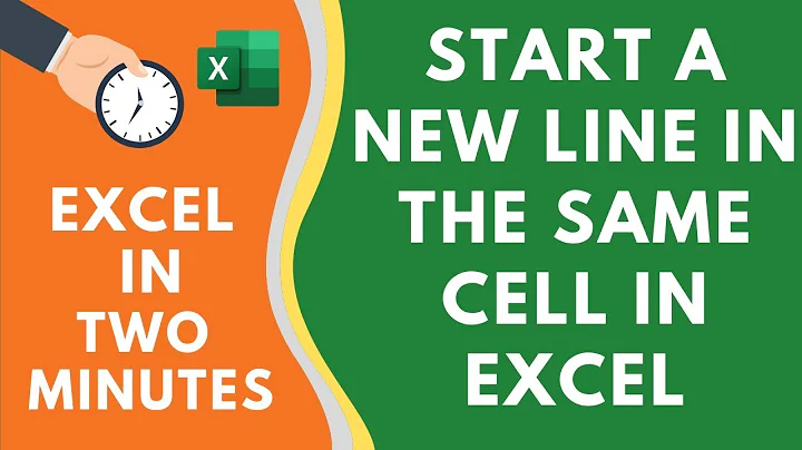 Start a New Line in the Same Cell in Excel (Shortcut & Formula)
