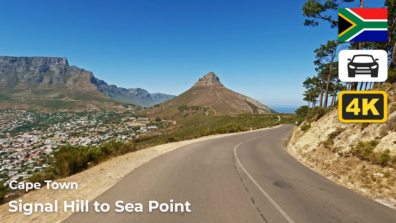 South Africa, Cape Town - Drive from Signal Hill to Sea Point - Nonstop Driving | ASMR | 4K