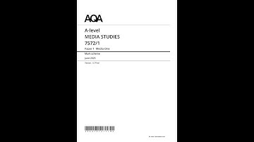 AQA A Level Media Studies Paper 1 2025 Mark Scheme