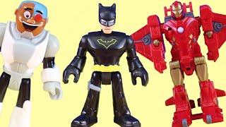 Iron Man &amp; Captain America Robot Help Superhero Friends | Batman Adventure | Cyborg Rescue Mission