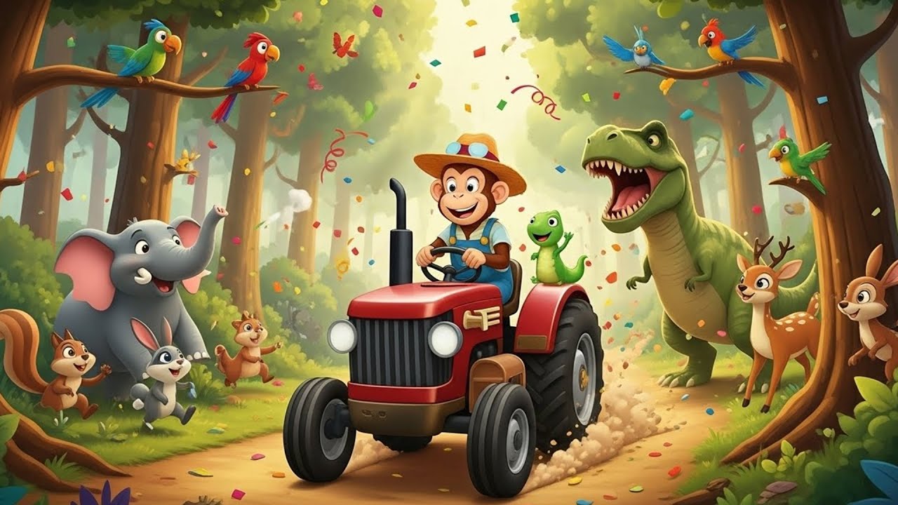 🦧🚜 Monkey Tractor Hero Saves the Day: A Fun Forest Rescue for All Animals 🐾🌲| Monkey Tractor Farm