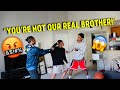 “YOU’RE ADOPTED” PRANK ON OUR OLDER BROTHER.. *Gets heated*😡👀