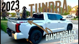 2023 TOYOTA TUNDRA DIAMONDBACK TONNEAU COVER INSTALL AND REVIEW | TOWING WITH TUNDRA GAS MILEAGE