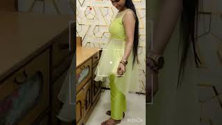 #viral organza indowestern outfit#treanding organza dress