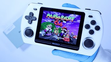 POWKIDDY RK2023 Retro Handheld Game Console | Unboxing & Gameplay