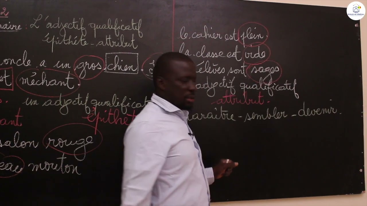 Cours - CE1- Français: Grammaire / L'adjectif qualificatif / Épithète - Attribut /M. Guèye