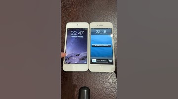 iPod touch 5 vs iPhone 5 boot up test #shorts #ipodtouch #ios8 #iphone5 #ios6