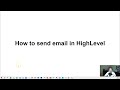 How to send email on HighLevel