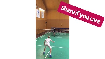 Badminton fun: deception, tricks with a spooky ending