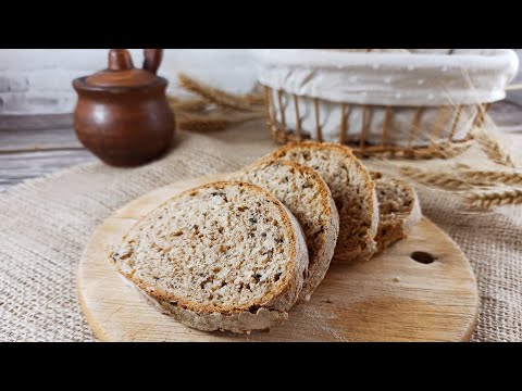 Видео рецепт Хлеб из цельнозерновой муки и отрубей