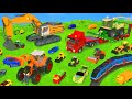 Tractor, Excavator, Dump Truck, Race Cars & Fire Trucks Toy Vehicles for Kids