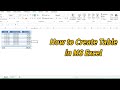 How to Create a Simple Table in MS Excel in 5 minutes l Learn Accounting Pro Studio 