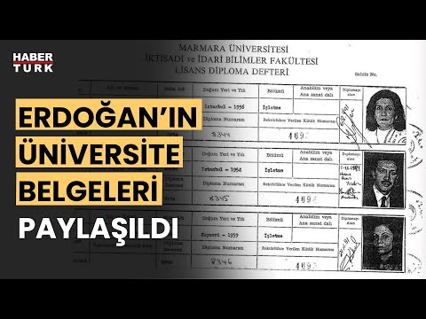 Cumhurbaşkanı Erdoğan'ın üniversite belgeleri İletişim Başkanlığı tarafından paylaşıldı