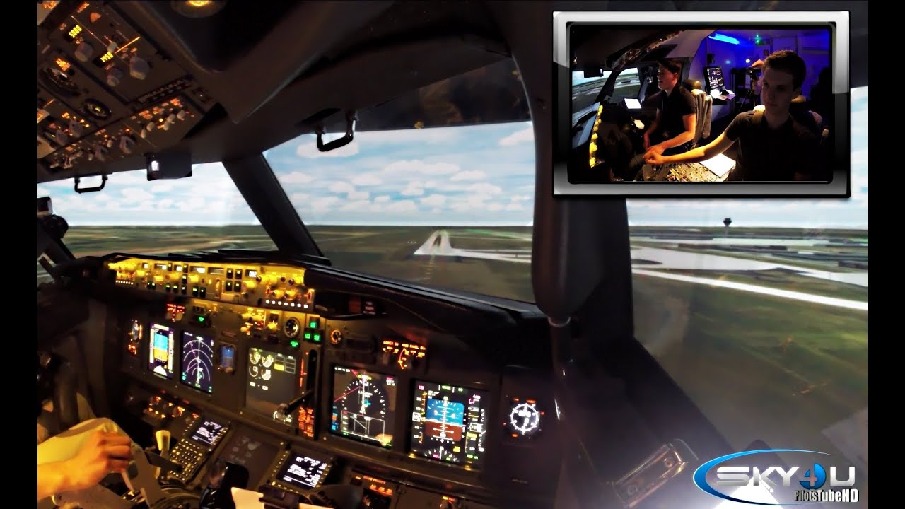 Engine Fire after Takeoff - Sky4U 737NG Simulator Berlin