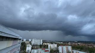 Gewitter rollt über Nürnberg - Zeitraffer 04.04.2024