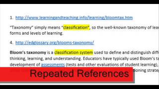 Bloom's Taxonomy: Making a Connection to Research and Teaching