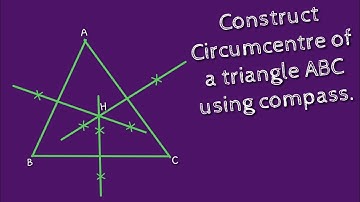How to construct circumcentre of a triangle. shsirclasses.