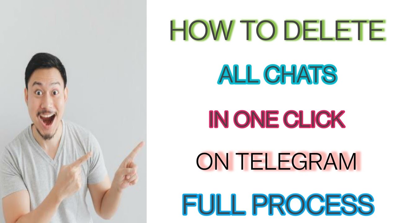 How to delete my all chats history on telegram, delete all chats from