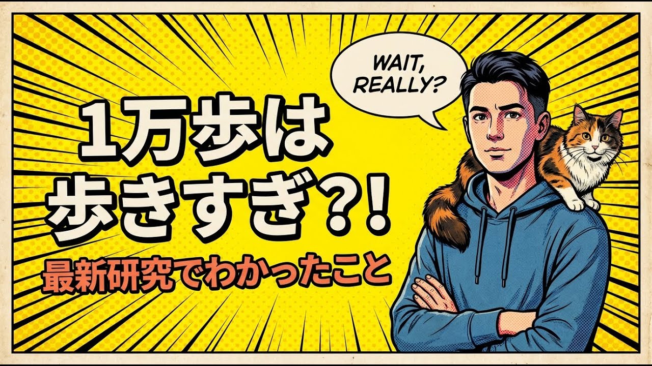 【ゆる論文解説】1日1万は嘘？！ 最適歩数は年齢で違う？15コホートの結論